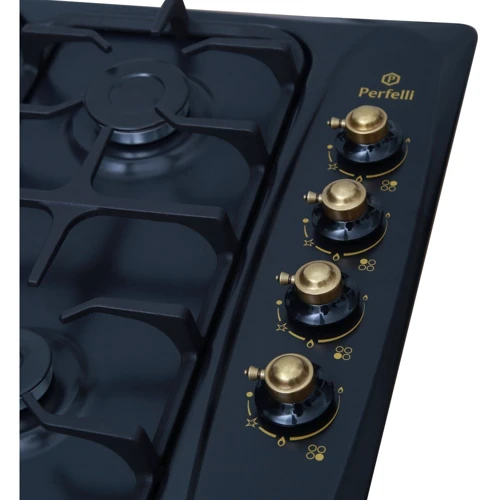 Варочная поверхность газовая Perfelli HGM 61924 BL RETRO: Количество конфорок 4