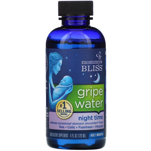 Mommy's Bliss Night Time, Gripe Water, 1 Month+, 4 fl oz (120 ml) (BAB05410)