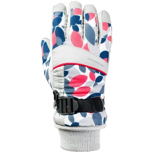 Горнолыжные перчатки Hi-Tec Kelly Jr L-XL белые (KELLY JR-MIC CHIP/ROS RD/BT RD): Размер 14