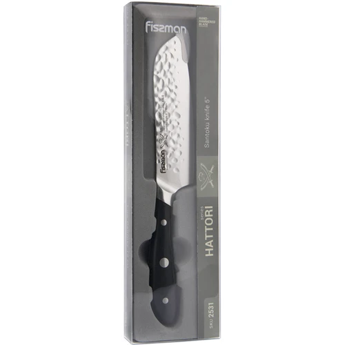 Нож Fissman Hattori Hammered сантоку 13 см (2531): Лезвие Нержавеющая сталь
