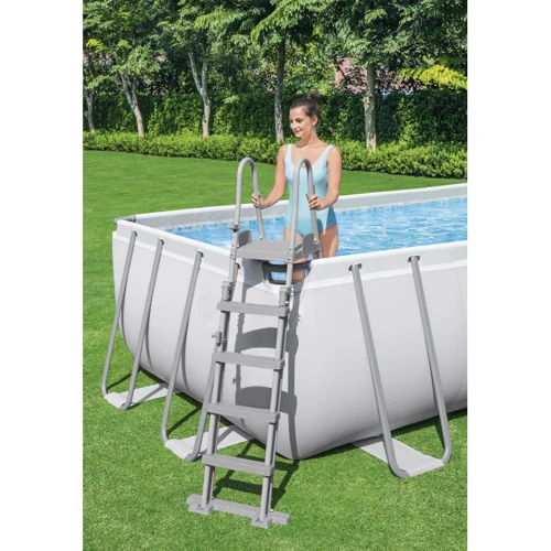 Бассейн Bestway прямоугольный 640-274-132 см (5612B) (песочный фильтр-насос, лестница, чехол) фото 9