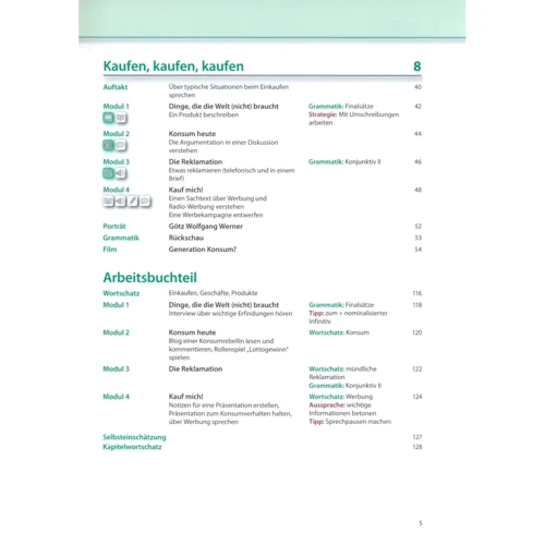 Aspekte neu B1+: Lehr- und Arbeitsbuch mit Audio-CD Teil 2: Кількість сторінок 192