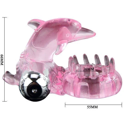 Виброкольцо Love Dolphig Ring Pink Дельфин