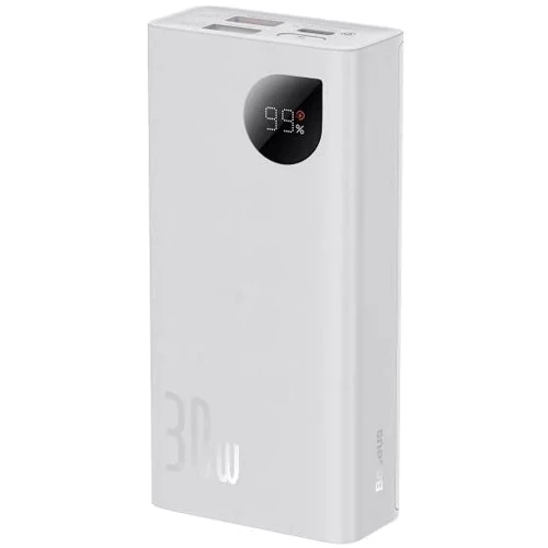 Внешний аккумулятор Baseus Power Bank 10000mAh Adaman 2 Digital Display Fast Charge Power Bank 30W White (PPAD040002)