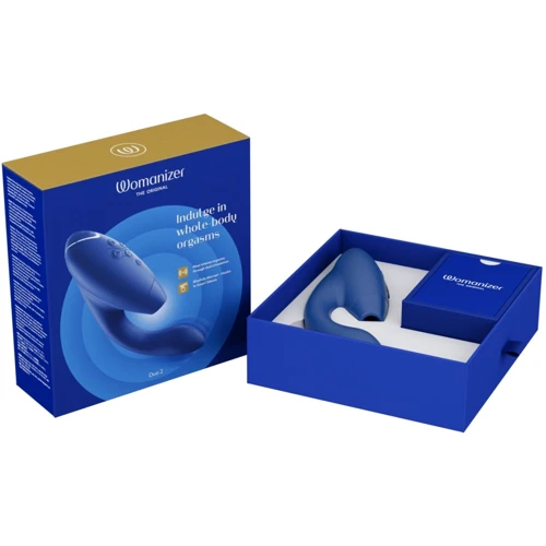Вакуумний вібратор Womanizer - Duo 2 Blue