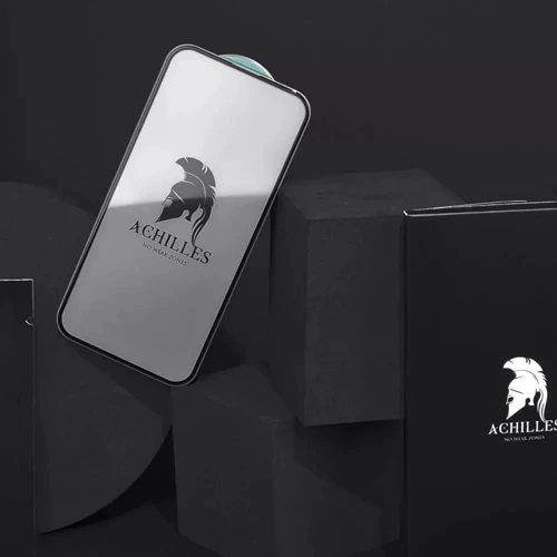 Защитное стекло для iPhone ACHILLES Premium Tempered Glass Black for iPhone 14 Pro Max / 15 Plus / 16 Plus: Цвет черный
