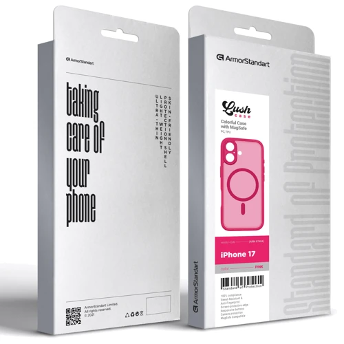 Чехол для iPhone ArmorStandart Lush MagCase Pink for iPhone 17 (ARM87484)