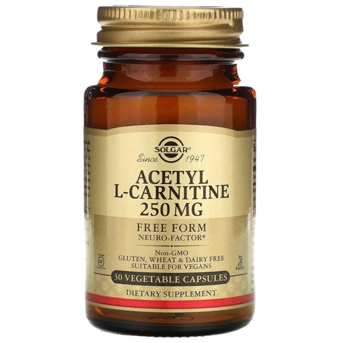 Solgar Acetyl-L-Carnitine Солгар Ацетил карнитин 250 mg 30 капсул