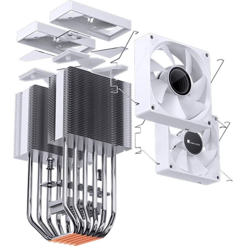 Кулер Jonsbo CR-1400 DV2 White: Кількість вентиляторів, шт 2