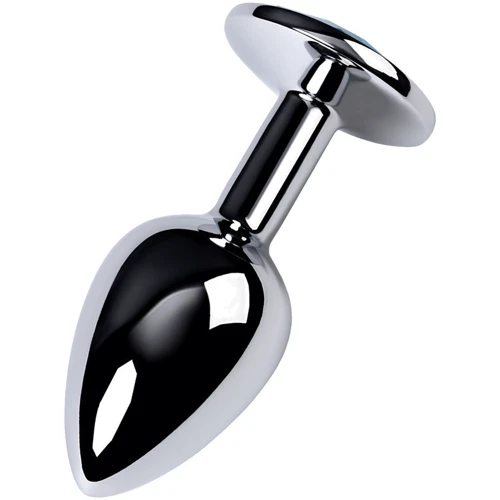 Анальная пробка с кристаллом Metal By Toyfa Gold anal plug topaz