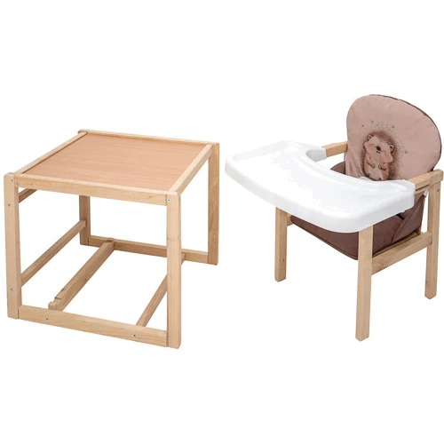 Стульчик-трансформер Babyroom Пеппи-230 eko капучино / шоколад (ежик, сердца) (680993): Тип трансформер