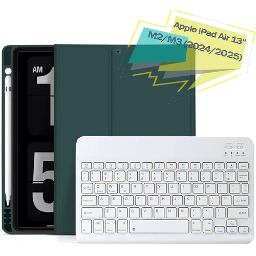Аксессуар для iPad BeCover Case Smart Keyboard Dark Green for iPad Air 13 (2024 / 2025) (711455)
