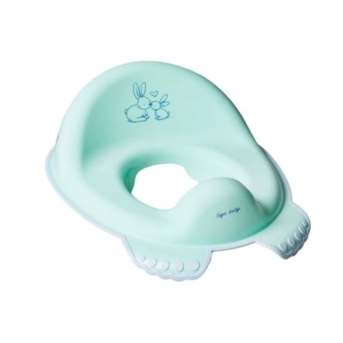 Туалетне сидіння Tega Baby Кролики з протиковзкими резинками М'ятний (KR-002-105)