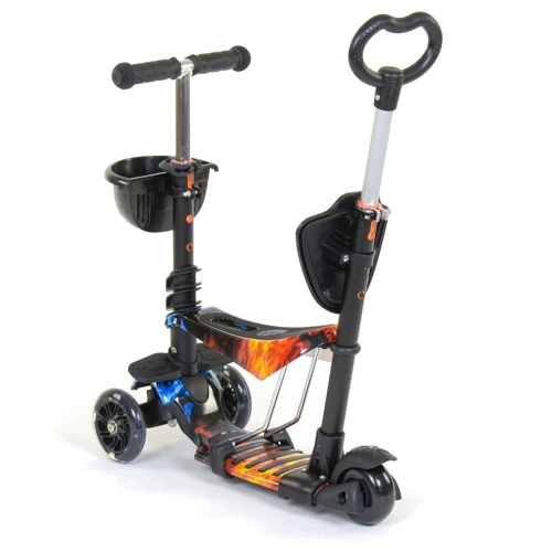 Самокат дитячий 5 в 1 Best Scooter чорний (21500): Тип гальма ножной