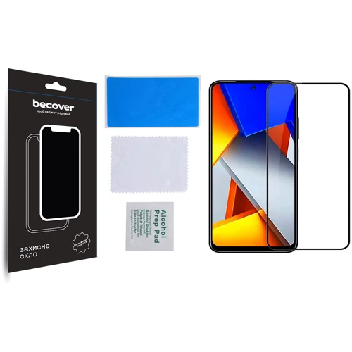Аксессуар для смартфона BeCover Tempered Glass Black for Xiaomi Poco M4 Pro 4G (708590)