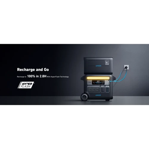 Зарядная станция Anker 767 PowerHouse with Extended Battery (2300W | 4096Wh) Portable Power Station LiFePO4: Особенности модели Чистая синусоида, Дисплей, Bluetooth, Светильник