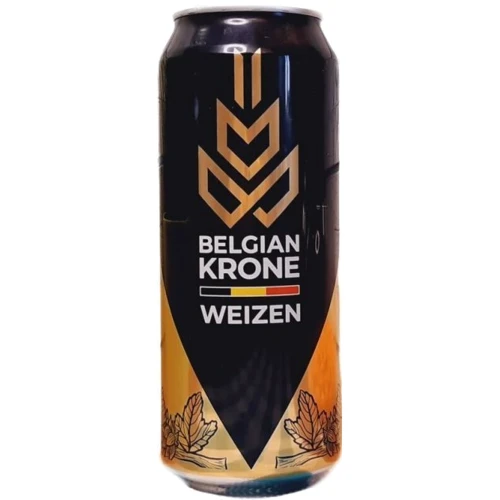 Пиво світле нефільтроване Belgian Krone Weizen з/б 5% 0.5л (PLK5411616007799)