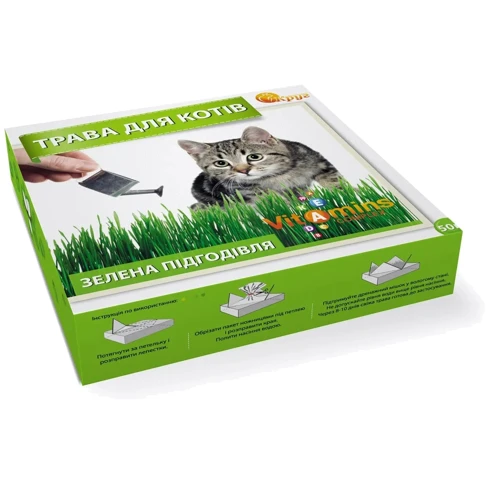 Трава для кішок Коло з ґрунтом 50 г (ф0633)