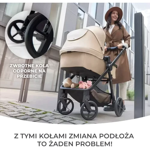 Универсальная коляска 3 в 1 Kinderkraft Newly Classic Black (KSNEWL00BLK3000): Ширина шасси 54