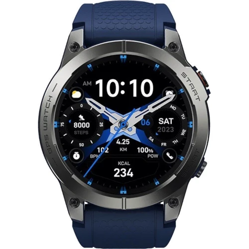 Смарт-годинник Zeblaze Stratos 3 Pro Blue: Дисплей 1.43" AMOLED (466x466)
