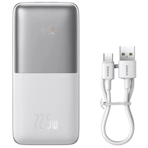 Зовнішній акумулятор Baseus Power Bank 20000mAh Bipow Pro Digital Display PD 22.5W White (PPBD030002)