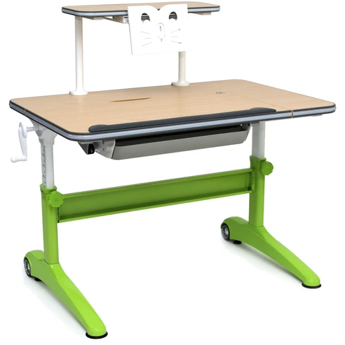 Парта SingBee Wisdom L + Книжная полка (KDF-WG107-GE + полка KDS-60-NT)