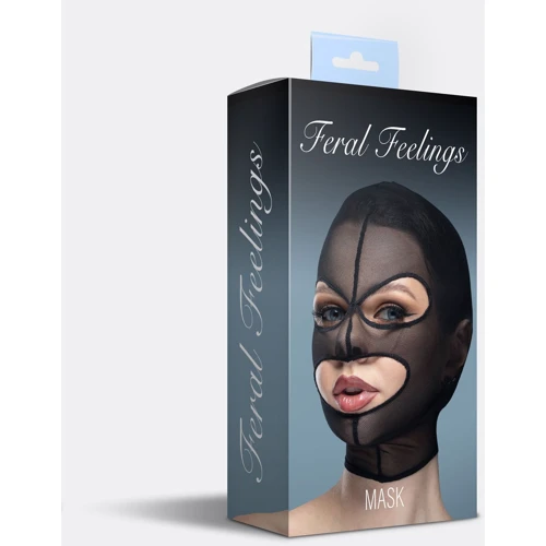 Маска сетка с открытым ртом и глазами Feral Feelings - Mask Black