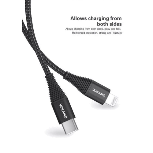Кабель Vokamo Luxlink Cable USB-C to Lightning 1.2m Red (VKM20055) фото 3
