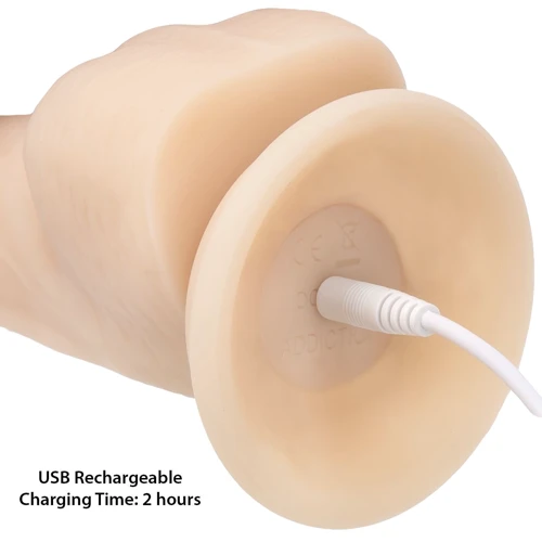 Фаллоимитатор с вибрацией и ротацией Naked ADDICTION Chris 8″ Rotating & Vibrating Dong, пульт ДУ