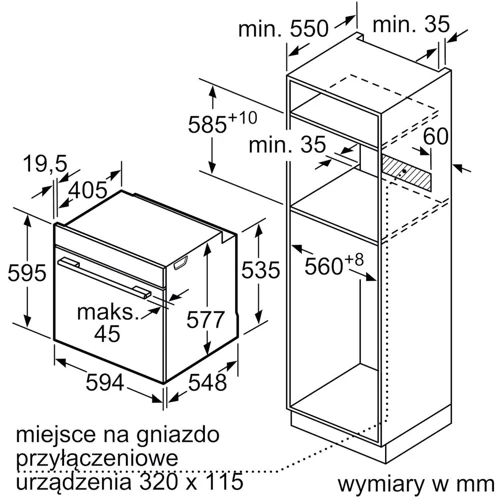 Духовой шкаф электрический BOSCH HBG7784B1: Объем, л 71