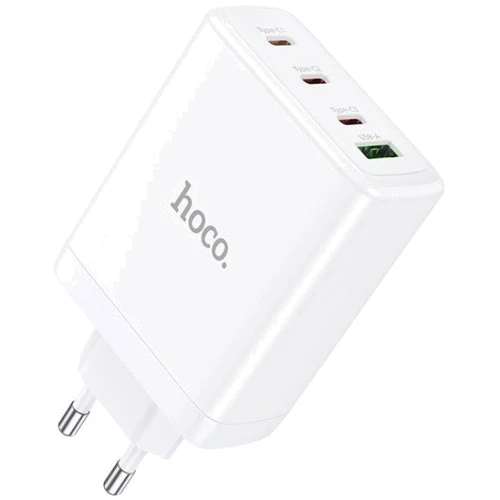 Зарядний пристрій Hoco Wall Charger 3xUSB-C+USB N31 White: Кабель в комплекті отсутствует