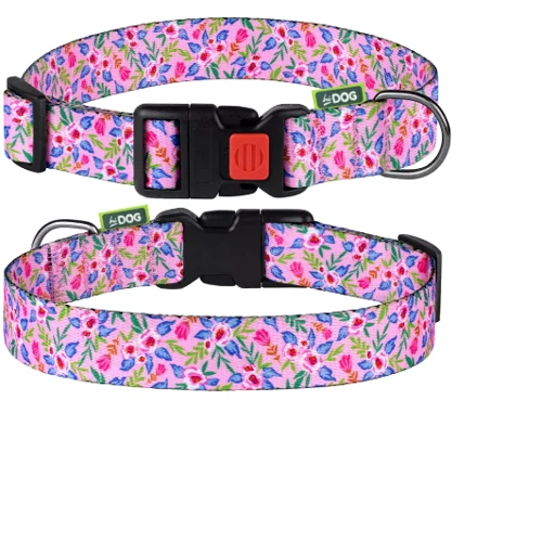 Ошейник HiDog Flowers pink S 16 мм 25-33 см розовый (102\1020): Производитель HiDog