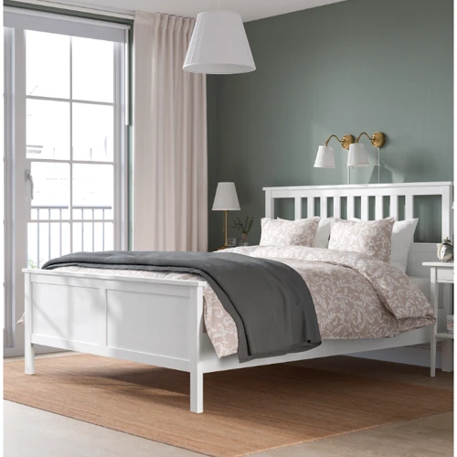 Каркас кровати ІКЕА HEMNES 160х200 см Белый (590.197.95) фото 5
