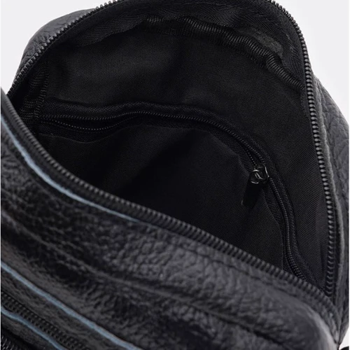 Чоловіча сумка через плече чорна Keizer (K1133bl-black): Фактура Матовая, Зернистая