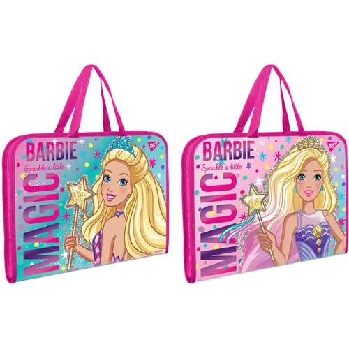Папка-портфель на блискавки з тканинними ручками Barbie (491590)