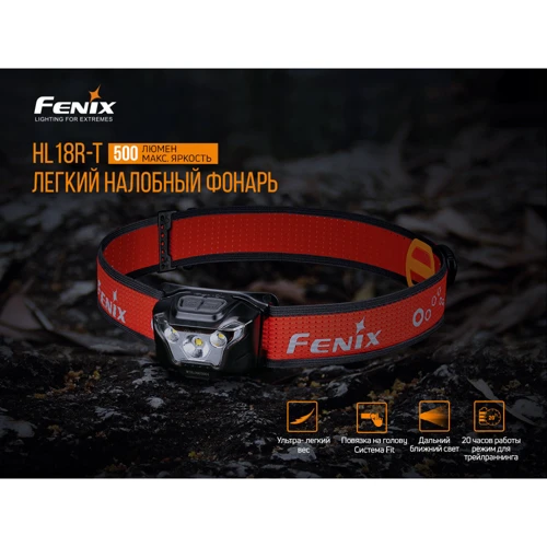 Ліхтар туристичний Fenix HL18R-T: Дальність підсвічування, м 82