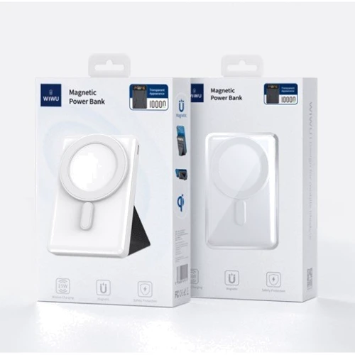 Внешний аккумулятор WIWU Power Bank 10000mAh Magnetic Wireless 15W White (JC-20) фото 7
