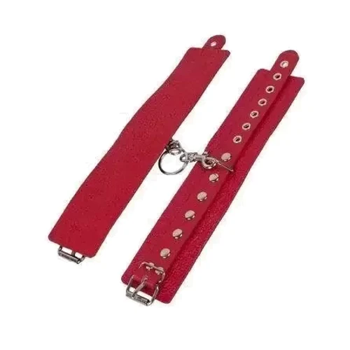 Наручники Leather Restraints Hand Cuffs, red