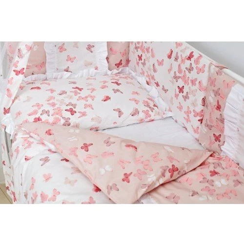Постельный комплект 8 эл. Twins Romantic Spring collection 4024-TR-24, Butterfly pink, розовый: Тип постельный комплект