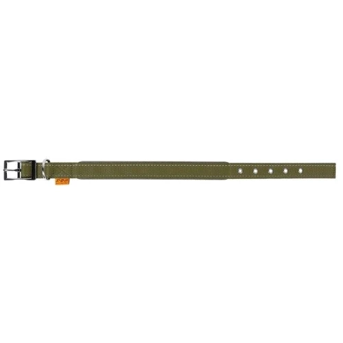 Ошейник Collar Dog Extreme из нейлона со светоотражающей вставкой двойной хаки 40 мм 60-72 см (645431): Цвет зеленый
