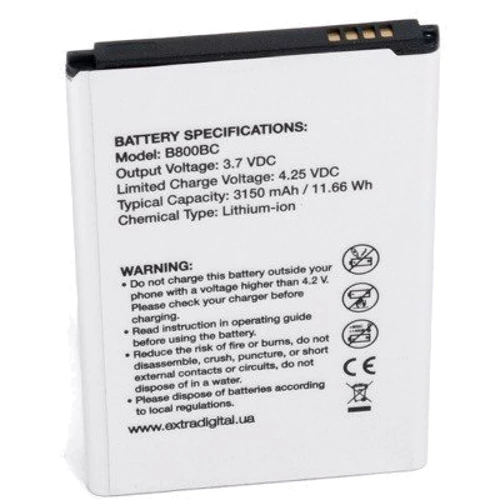 Аккумулятор ExtraDigital 3150mAh (BMS1148) for Samsung N9000 Galaxy Note 3 (B800BC): Производитель ExtraDigital