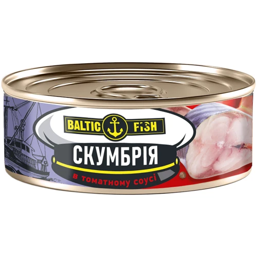 Скумбрия Baltic Fish в томатном соусе 240 г (4750897001616)