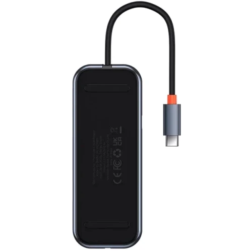 Адаптер Baseus Adapter AcmeJoy USB-C to 3xUSB3.0+2xUSB2.0+SD+HDMI Dark Gray (WKJZ010413) фото 6