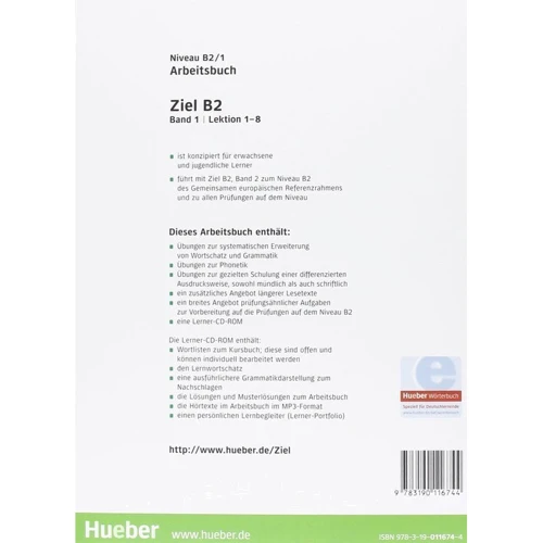 Ziel B2.1: Kursbuch und Arbeitsbuch mit Lerner-CD-ROM, Lektion 1-8: Обкладинка Мягкая
