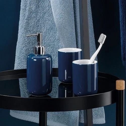 Склянка для зубних щіток KELA Isabella синьо-біла 10х7.5 см (20509)