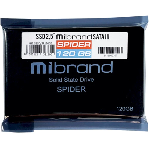 Wibrand Spider 120GB 2.5 (WI2.5SSD/SP120GB): Обсяг 128 ГБ