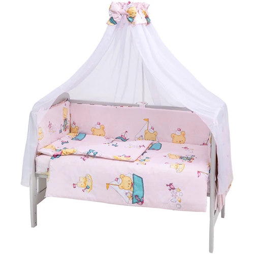 Комплект постельного белья Qvatro Gold RG-08 (медведи на кораблике) розовый (680938): Тип постельный комплект