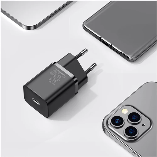 Зарядное устройство Baseus USB-C Wall Charger Super Si 30W Black (CCSUP-J01): Кабель в комплекте отсутствует