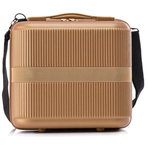 Бьюти-кейс Semi Line 16L Gold золотой (T5667-1): Фактура Матовая, Глянцевая