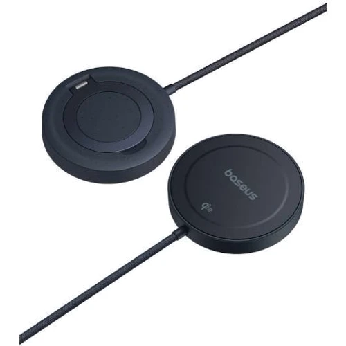 Зарядний пристрій Baseus Wireless Charging Magnetic Mini4 Stand Qi2 15W Black (P10273300121-00) для Apple iPhone 16 I 15 I 14 I 13 I 12 series: Кабель в комплекті вбудований